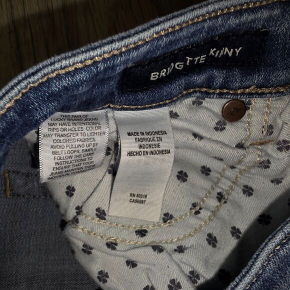 Lucky Brand Bridgette Skinny Button Fly High-Rise Skinny Jeans Size 4/27 - Picture 4 of 11